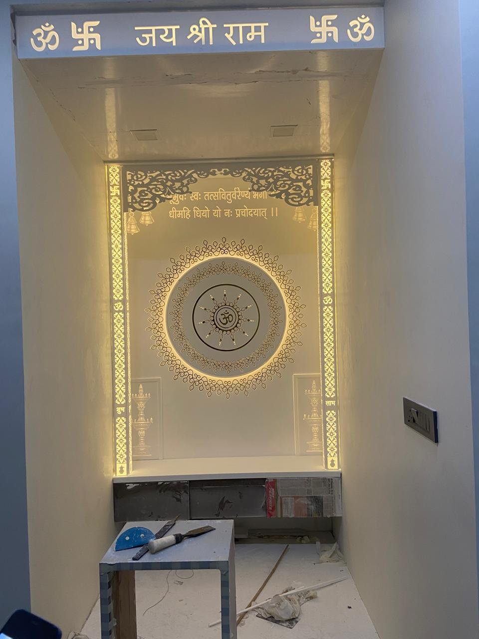 Complete Pooja Room Cladding